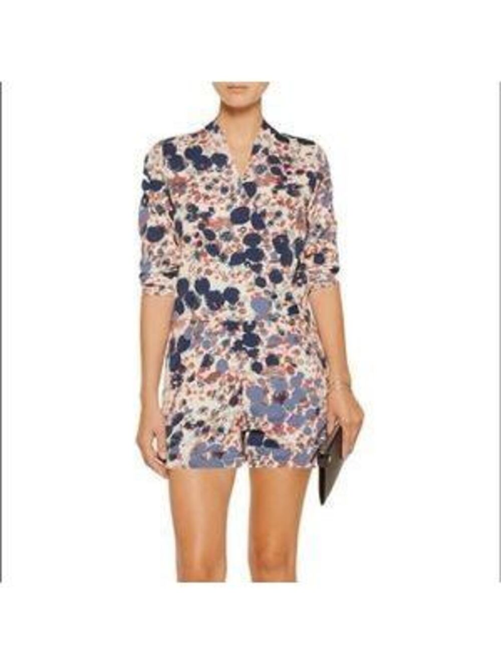 W118 Walter Baker Margot Bubbles Print Wrap Romper Size S Long Sleeve